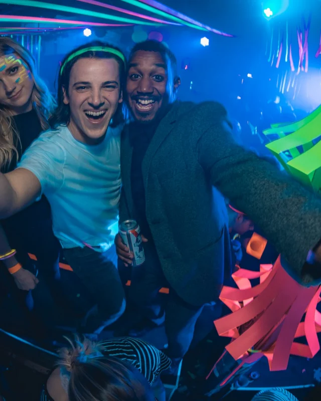 Nonsense: GLOW Indie Dance Party - February 2018! We danced! We glowed! We got ridiculous! Nonsense is the 3rd Friday of every month at The Basement. Kimber is the DJ. Photo by Oh Snap.
