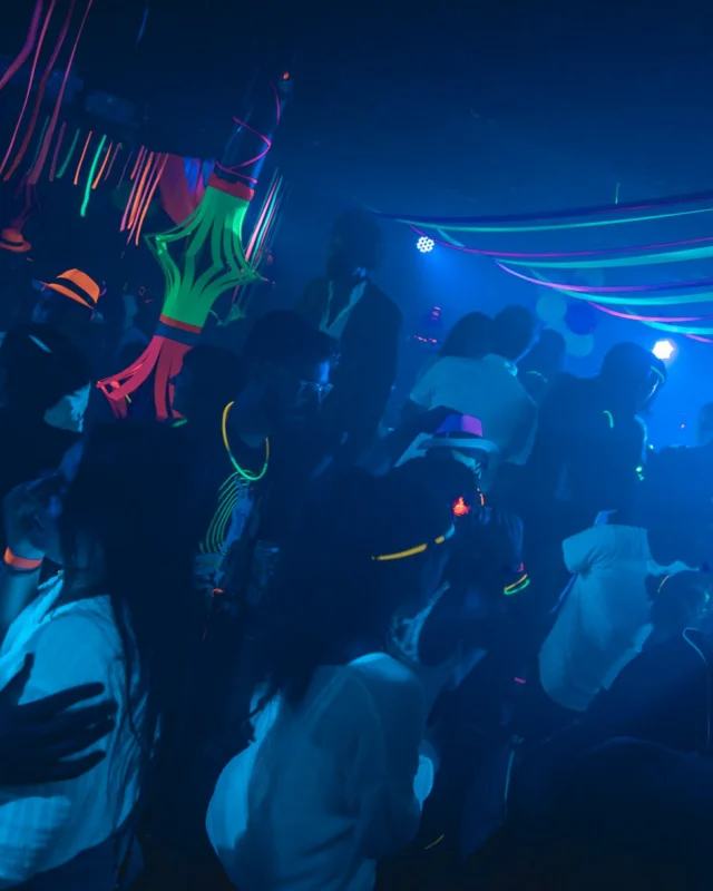 Nonsense: GLOW Indie Dance Party - February 2018! We danced! We glowed! We got ridiculous! Nonsense is the 3rd Friday of every month at The Basement. Kimber is the DJ. Photo by Oh Snap.