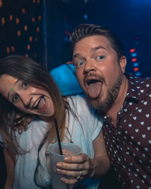 Nonsense: GLOW Indie Dance Party - February 2018! We danced! We glowed! We got ridiculous! Nonsense is the 3rd Friday of every month at The Basement. Kimber is the DJ. Photo by Oh Snap.
