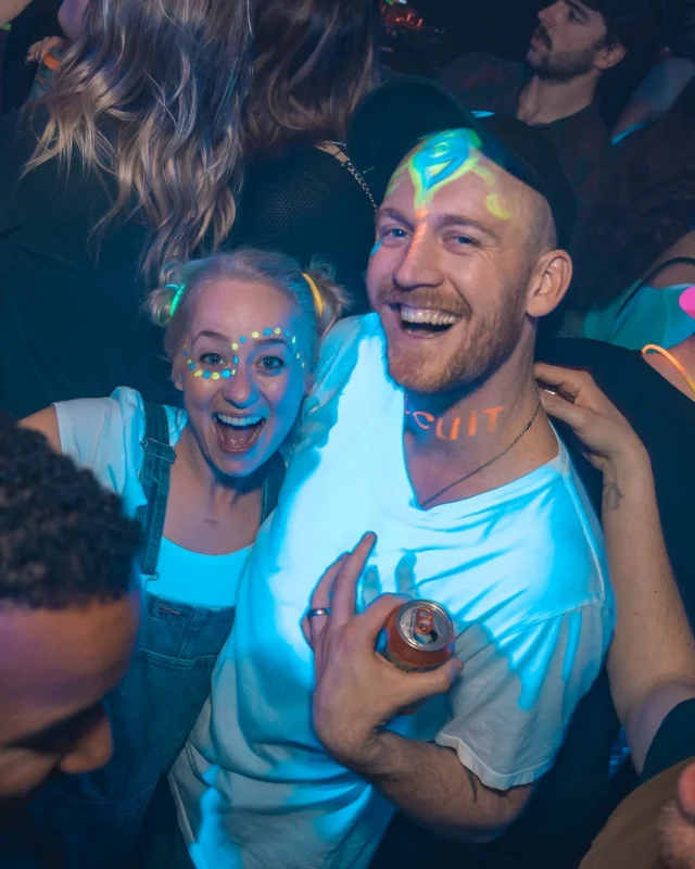 Nonsense: GLOW Indie Dance Party - February 2018! We danced! We glowed! We got ridiculous! Nonsense is the 3rd Friday of every month at The Basement. Kimber is the DJ. Photo by Oh Snap.