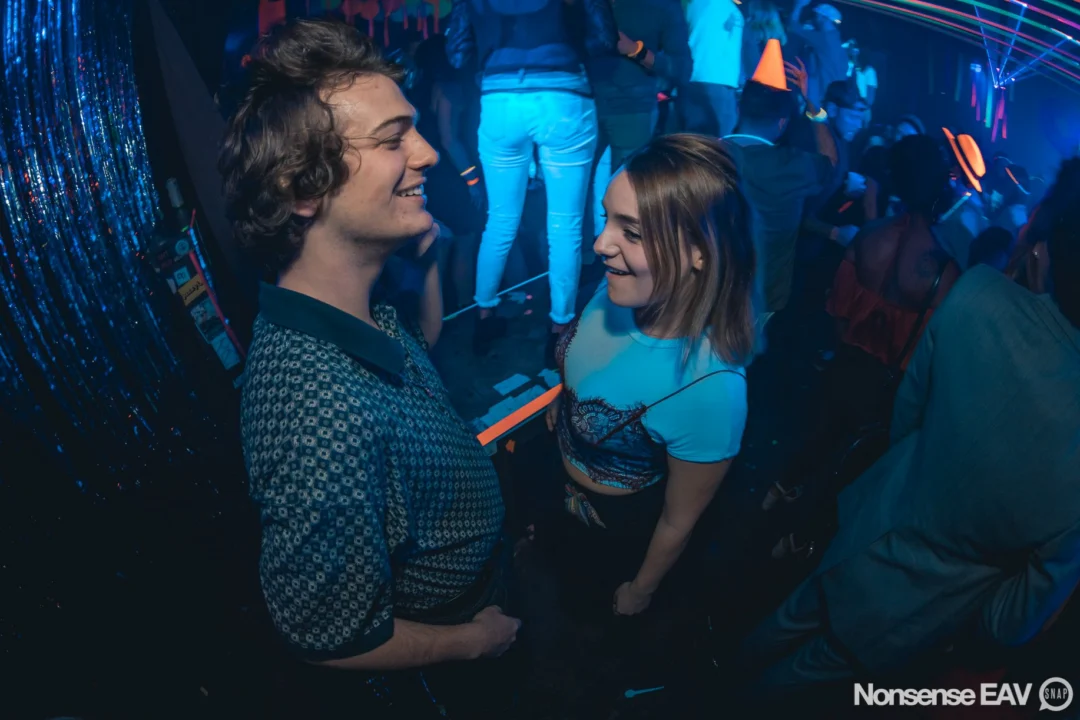 Nonsense: GLOW Indie Dance Party - February 2018! We danced! We glowed! We got ridiculous! Nonsense is the 3rd Friday of every month at The Basement. Kimber is the DJ. Photo by Oh Snap.