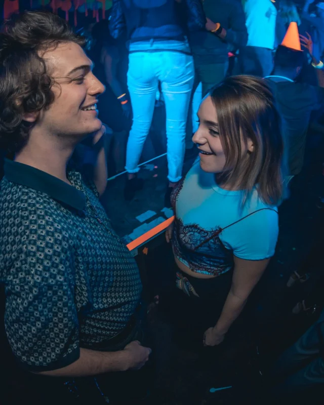 Nonsense: GLOW Indie Dance Party - February 2018! We danced! We glowed! We got ridiculous! Nonsense is the 3rd Friday of every month at The Basement. Kimber is the DJ. Photo by Oh Snap.
