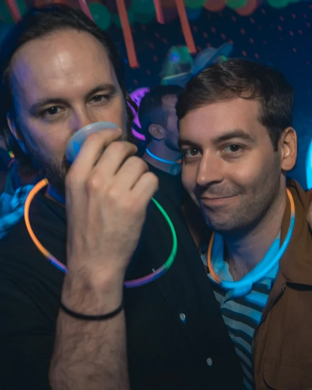Nonsense: GLOW Indie Dance Party - February 2018! We danced! We glowed! We got ridiculous! Nonsense is the 3rd Friday of every month at The Basement. Kimber is the DJ. Photo by Oh Snap.