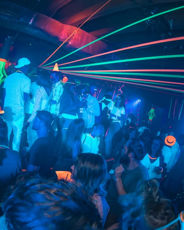 Nonsense: GLOW Indie Dance Party - February 2018! We danced! We glowed! We got ridiculous! Nonsense is the 3rd Friday of every month at The Basement. Kimber is the DJ. Photo by Oh Snap.