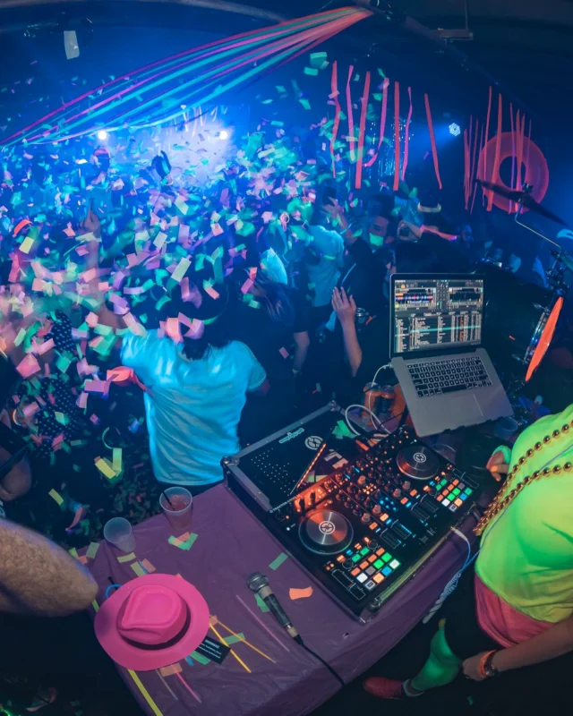 Nonsense: GLOW Indie Dance Party - February 2018! We danced! We glowed! We got ridiculous! Nonsense is the 3rd Friday of every month at The Basement. Kimber is the DJ. Photo by Oh Snap.