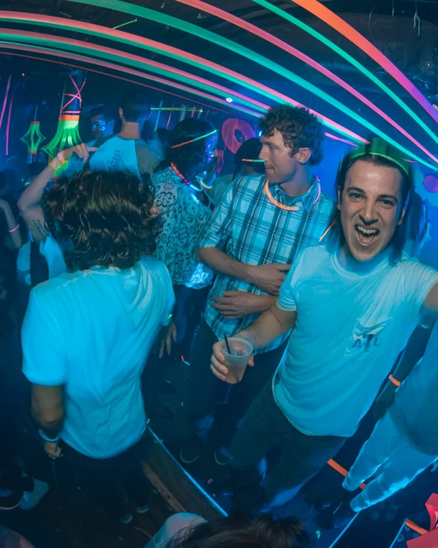 Nonsense: GLOW Indie Dance Party - February 2018! We danced! We glowed! We got ridiculous! Nonsense is the 3rd Friday of every month at The Basement. Kimber is the DJ. Photo by Oh Snap.