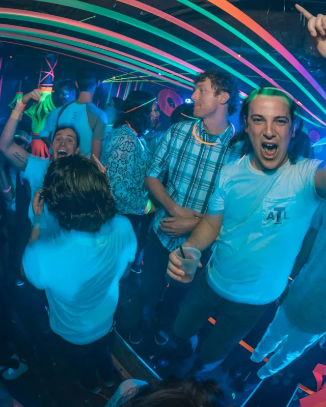 Nonsense: GLOW Indie Dance Party - February 2018! We danced! We glowed! We got ridiculous! Nonsense is the 3rd Friday of every month at The Basement. Kimber is the DJ. Photo by Oh Snap.