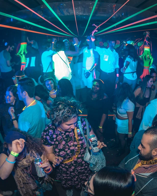 Nonsense: GLOW Indie Dance Party - February 2018! We danced! We glowed! We got ridiculous! Nonsense is the 3rd Friday of every month at The Basement. Kimber is the DJ. Photo by Oh Snap.