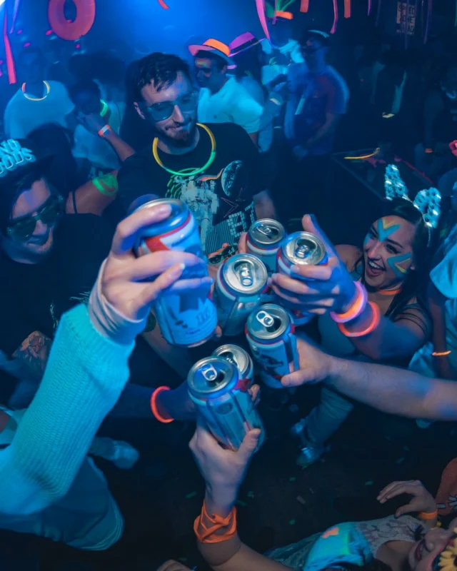 Nonsense: GLOW Indie Dance Party - February 2018! We danced! We glowed! We got ridiculous! Nonsense is the 3rd Friday of every month at The Basement. Kimber is the DJ. Photo by Oh Snap.