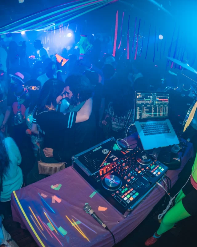 Nonsense: GLOW Indie Dance Party - February 2018! We danced! We glowed! We got ridiculous! Nonsense is the 3rd Friday of every month at The Basement. Kimber is the DJ. Photo by Oh Snap.
