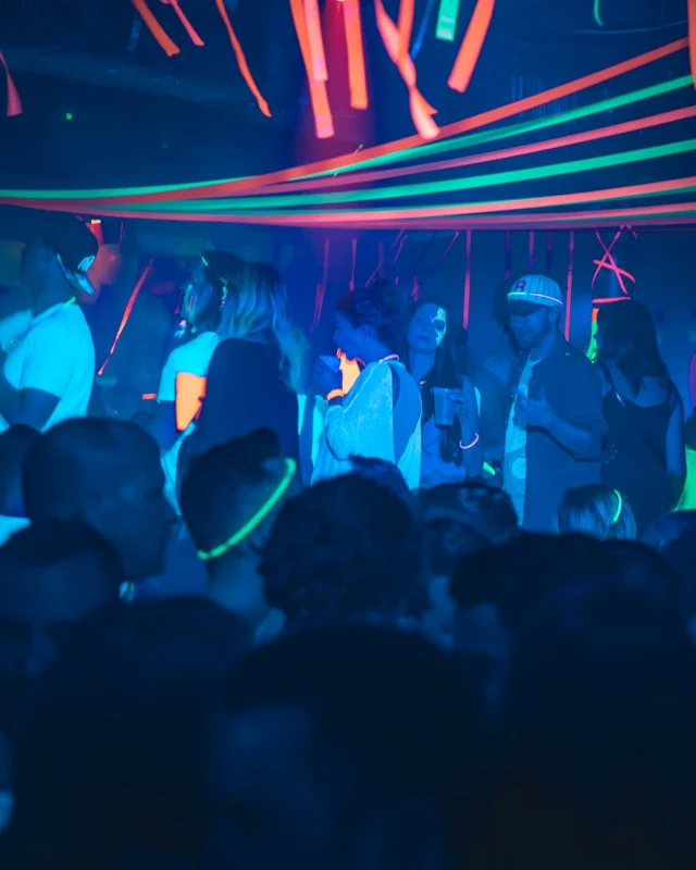 Nonsense: GLOW Indie Dance Party - February 2018! We danced! We glowed! We got ridiculous! Nonsense is the 3rd Friday of every month at The Basement. Kimber is the DJ. Photo by Oh Snap.