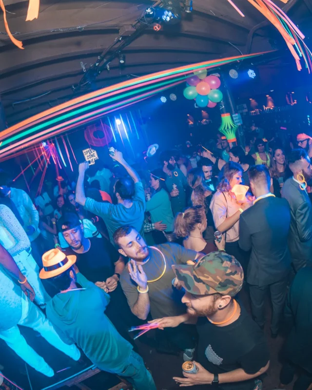 Nonsense: GLOW Indie Dance Party - February 2018! We danced! We glowed! We got ridiculous! Nonsense is the 3rd Friday of every month at The Basement. Kimber is the DJ. Photo by Oh Snap.