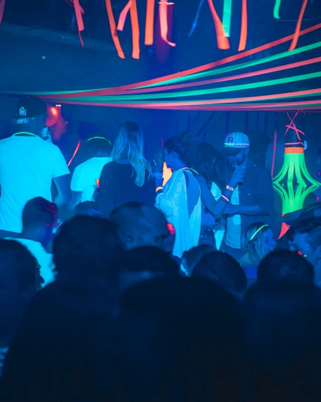 Nonsense: GLOW Indie Dance Party - February 2018! We danced! We glowed! We got ridiculous! Nonsense is the 3rd Friday of every month at The Basement. Kimber is the DJ. Photo by Oh Snap.