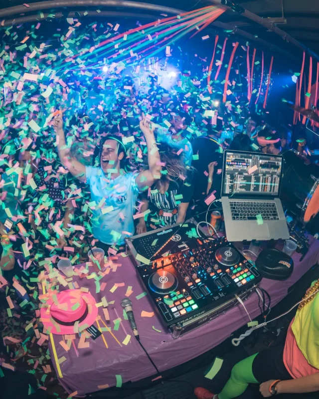 Nonsense: GLOW Indie Dance Party - February 2018! We danced! We glowed! We got ridiculous! Nonsense is the 3rd Friday of every month at The Basement. Kimber is the DJ. Photo by Oh Snap.