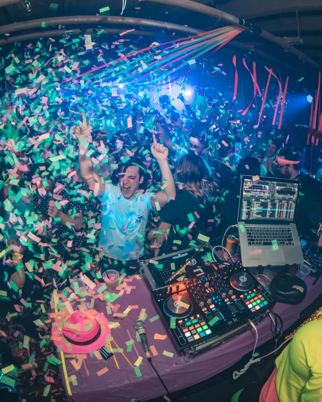 Nonsense: GLOW Indie Dance Party - February 2018! We danced! We glowed! We got ridiculous! Nonsense is the 3rd Friday of every month at The Basement. Kimber is the DJ. Photo by Oh Snap.