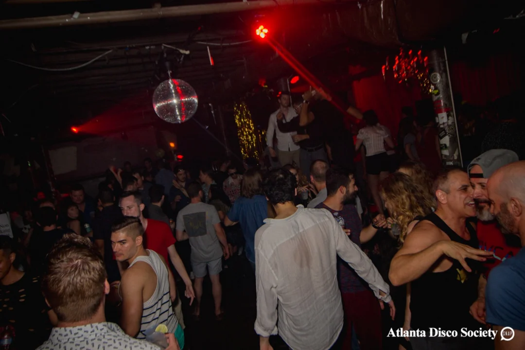 ATLANTA DISCO SOCIETY - May 26, 2018. The Basement. We danced under the chandelier and on the light up floor for the first time. Kimber was the DJ. Grace Kelly/Oh Snap was the photographer.