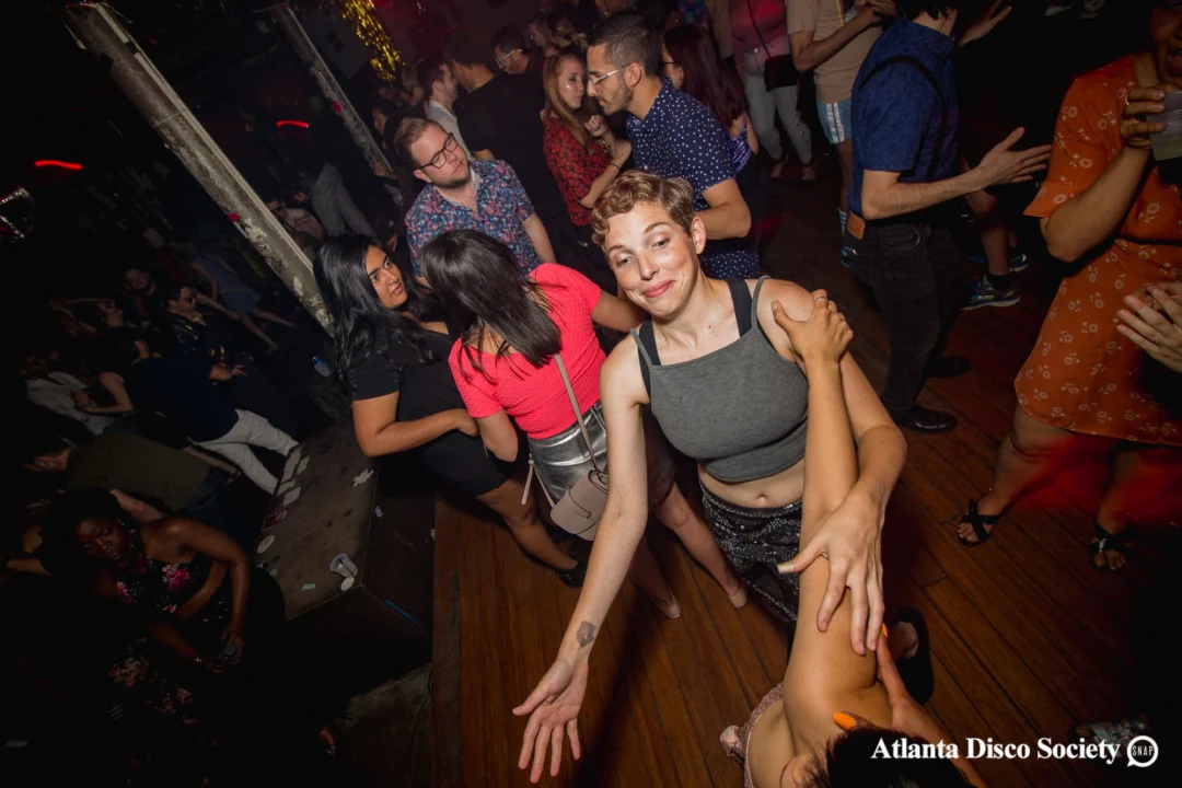 ATLANTA DISCO SOCIETY - May 26, 2018. The Basement. We danced under the chandelier and on the light up floor for the first time. Kimber was the DJ. Grace Kelly/Oh Snap was the photographer.