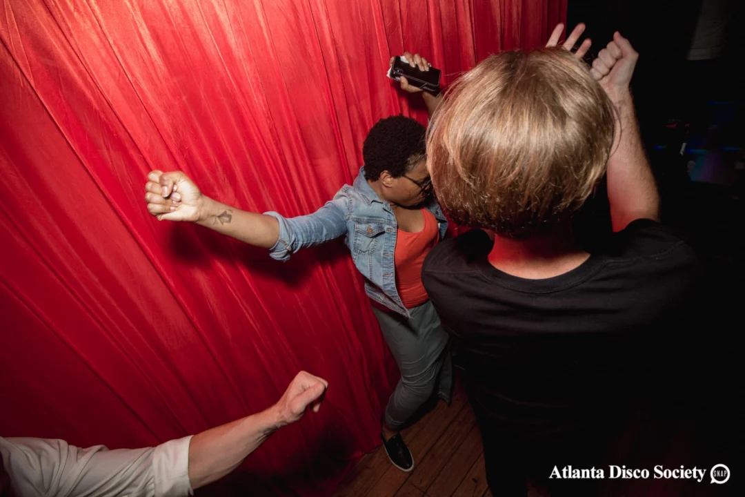 ATLANTA DISCO SOCIETY - May 26, 2018. The Basement. We danced under the chandelier and on the light up floor for the first time. Kimber was the DJ. Grace Kelly/Oh Snap was the photographer.