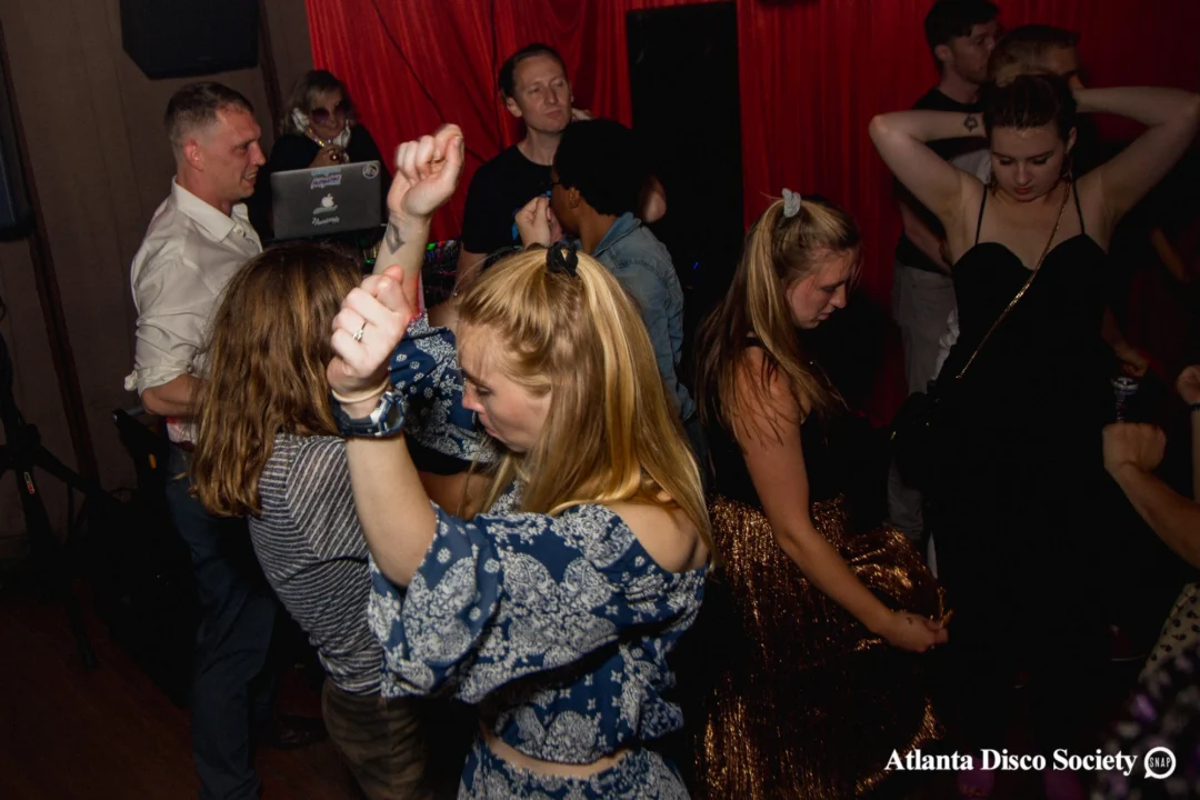 ATLANTA DISCO SOCIETY - May 26, 2018. The Basement. We danced under the chandelier and on the light up floor for the first time. Kimber was the DJ. Grace Kelly/Oh Snap was the photographer.