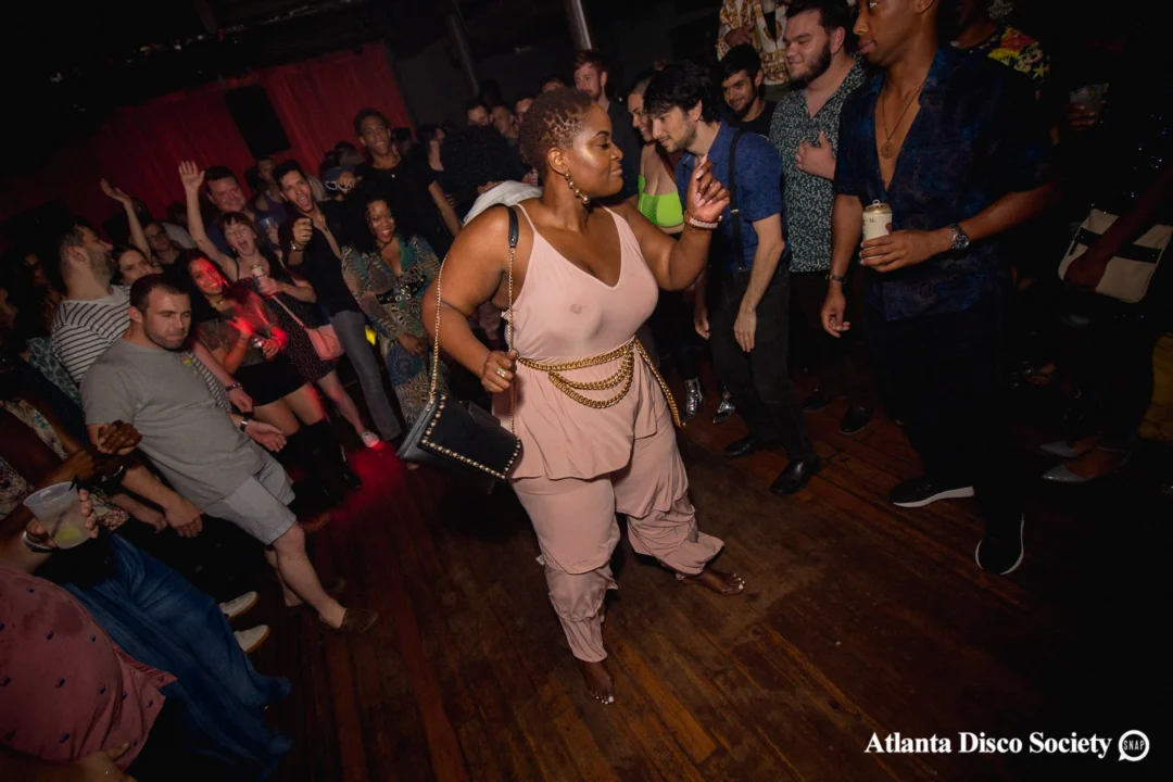 ATLANTA DISCO SOCIETY - May 26, 2018. The Basement. We danced under the chandelier and on the light up floor for the first time. Kimber was the DJ. Grace Kelly/Oh Snap was the photographer.