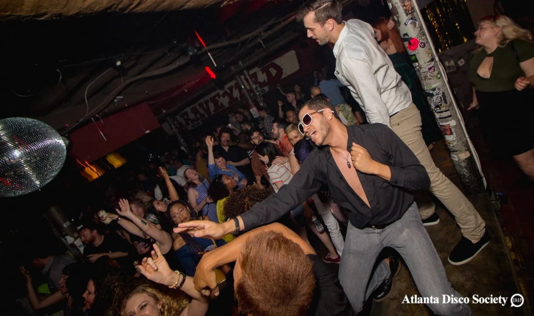 ATLANTA DISCO SOCIETY - May 26, 2018. The Basement. We danced under the chandelier and on the light up floor for the first time. Kimber was the DJ. Grace Kelly/Oh Snap was the photographer.