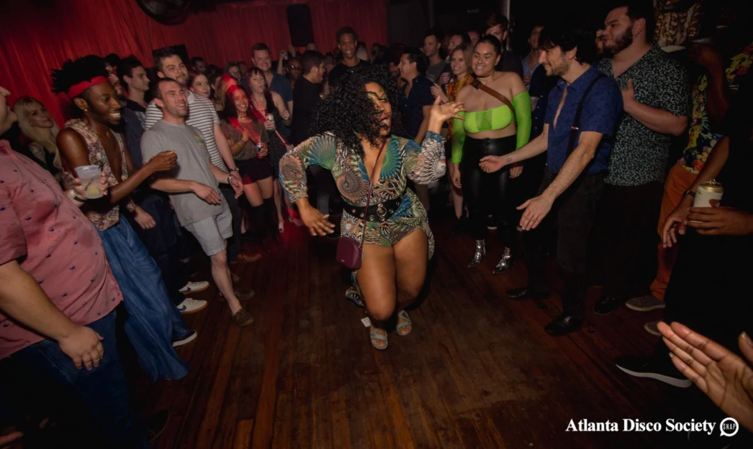 ATLANTA DISCO SOCIETY - May 26, 2018. The Basement. We danced under the chandelier and on the light up floor for the first time. Kimber was the DJ. Grace Kelly/Oh Snap was the photographer.