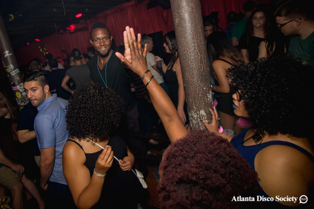 ATLANTA DISCO SOCIETY - May 26, 2018. The Basement. We danced under the chandelier and on the light up floor for the first time. Kimber was the DJ. Grace Kelly/Oh Snap was the photographer.