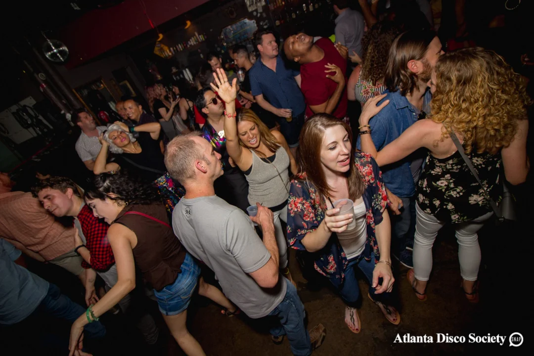 ATLANTA DISCO SOCIETY - May 26, 2018. The Basement. We danced under the chandelier and on the light up floor for the first time. Kimber was the DJ. Grace Kelly/Oh Snap was the photographer.