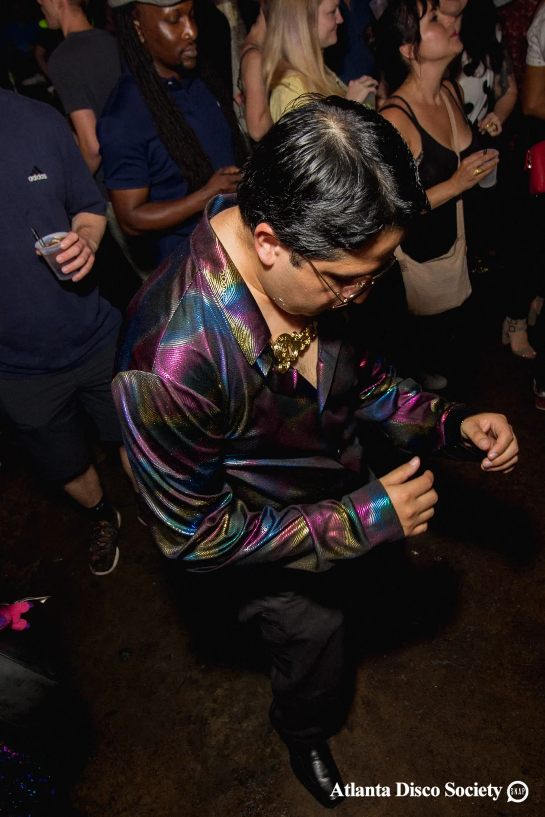 ATLANTA DISCO SOCIETY - May 26, 2018. The Basement. We danced under the chandelier and on the light up floor for the first time. Kimber was the DJ. Grace Kelly/Oh Snap was the photographer.