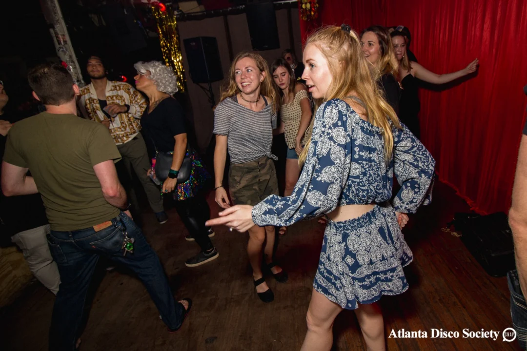 ATLANTA DISCO SOCIETY - May 26, 2018. The Basement. We danced under the chandelier and on the light up floor for the first time. Kimber was the DJ. Grace Kelly/Oh Snap was the photographer.