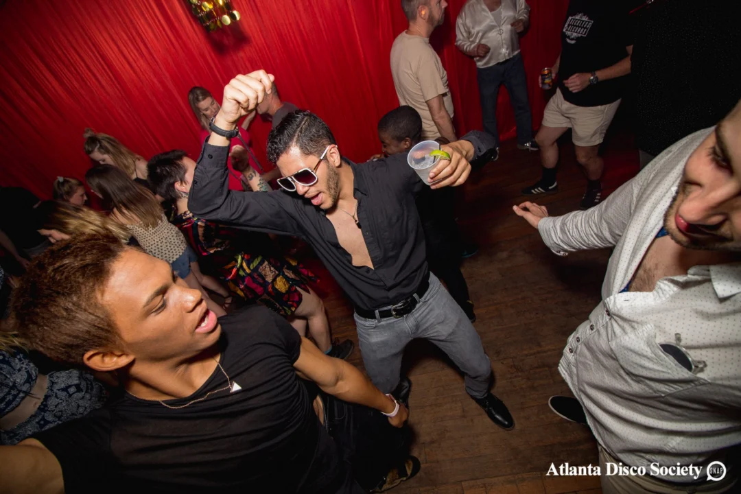 ATLANTA DISCO SOCIETY - May 26, 2018. The Basement. We danced under the chandelier and on the light up floor for the first time. Kimber was the DJ. Grace Kelly/Oh Snap was the photographer.