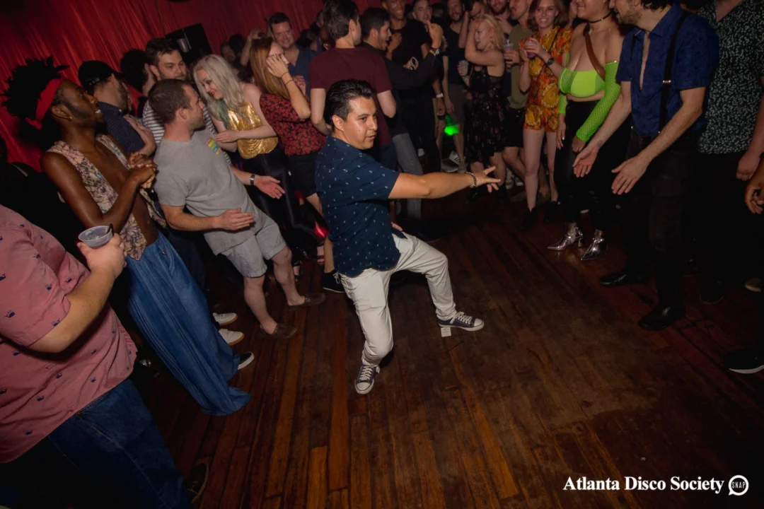 ATLANTA DISCO SOCIETY - May 26, 2018. The Basement. We danced under the chandelier and on the light up floor for the first time. Kimber was the DJ. Grace Kelly/Oh Snap was the photographer.