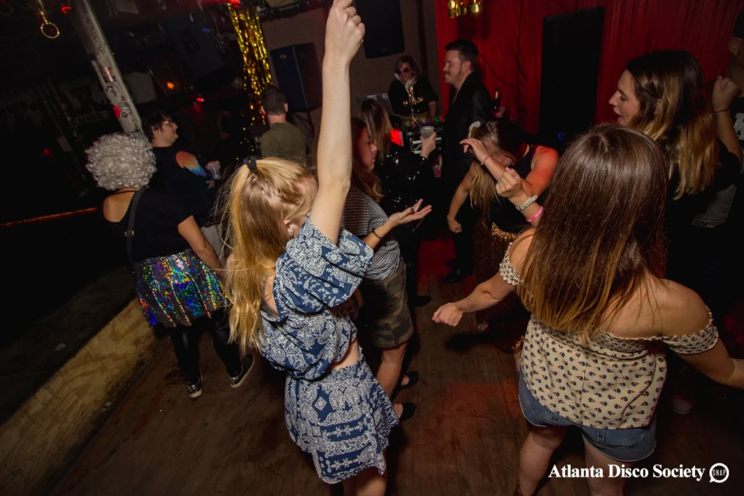 ATLANTA DISCO SOCIETY - May 26, 2018. The Basement. We danced under the chandelier and on the light up floor for the first time. Kimber was the DJ. Grace Kelly/Oh Snap was the photographer.