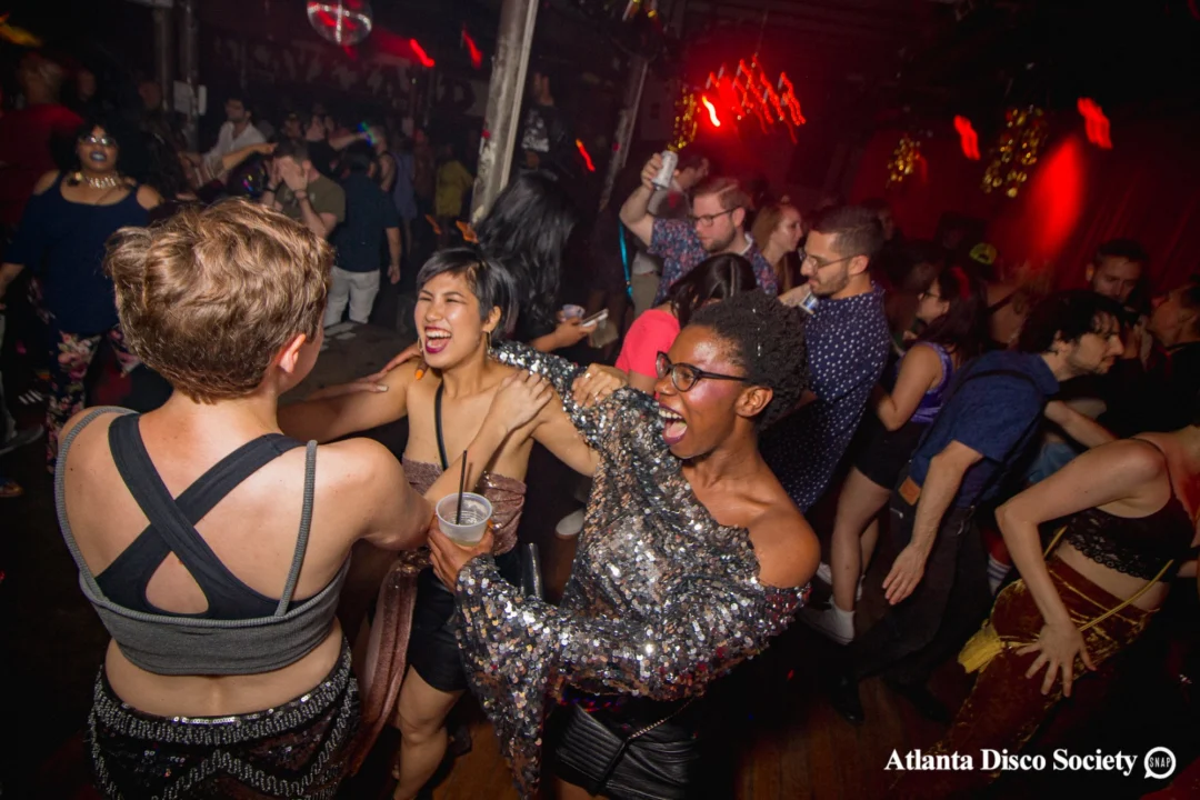 ATLANTA DISCO SOCIETY - May 26, 2018. The Basement. We danced under the chandelier and on the light up floor for the first time. Kimber was the DJ. Grace Kelly/Oh Snap was the photographer.