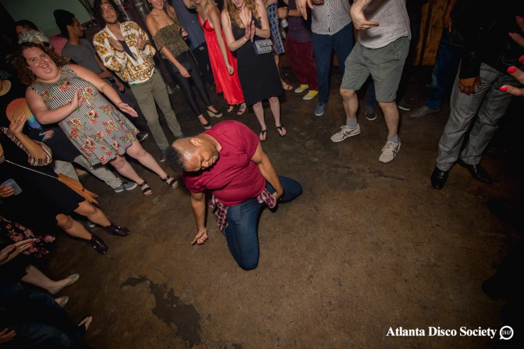 ATLANTA DISCO SOCIETY - May 26, 2018. The Basement. We danced under the chandelier and on the light up floor for the first time. Kimber was the DJ. Grace Kelly/Oh Snap was the photographer.