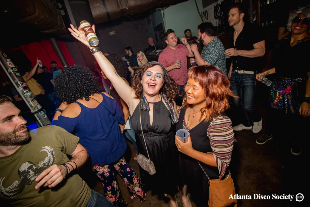ATLANTA DISCO SOCIETY - May 26, 2018. The Basement. We danced under the chandelier and on the light up floor for the first time. Kimber was the DJ. Grace Kelly/Oh Snap was the photographer.