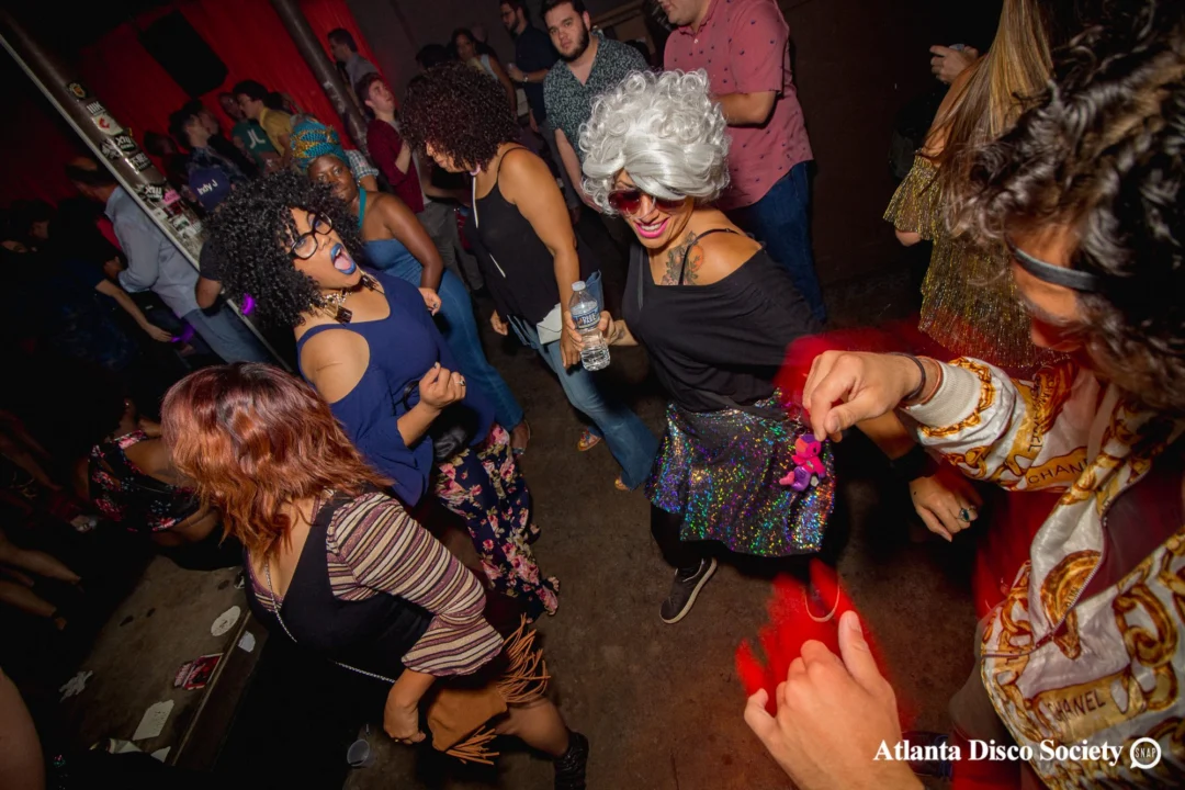 ATLANTA DISCO SOCIETY - May 26, 2018. The Basement. We danced under the chandelier and on the light up floor for the first time. Kimber was the DJ. Grace Kelly/Oh Snap was the photographer.