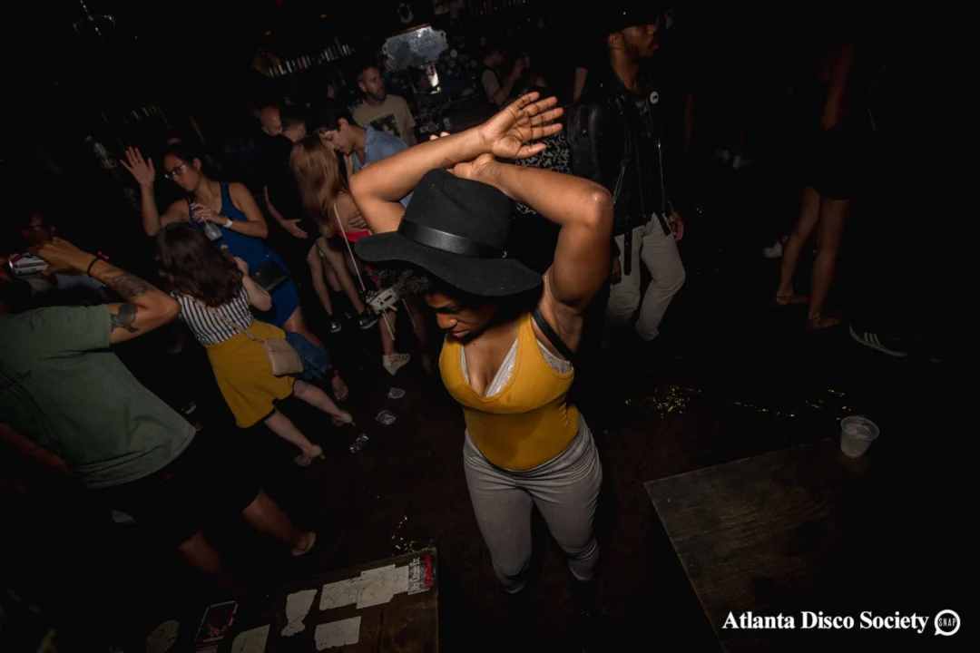 ATLANTA DISCO SOCIETY - May 26, 2018. The Basement. We danced under the chandelier and on the light up floor for the first time. Kimber was the DJ. Grace Kelly/Oh Snap was the photographer.