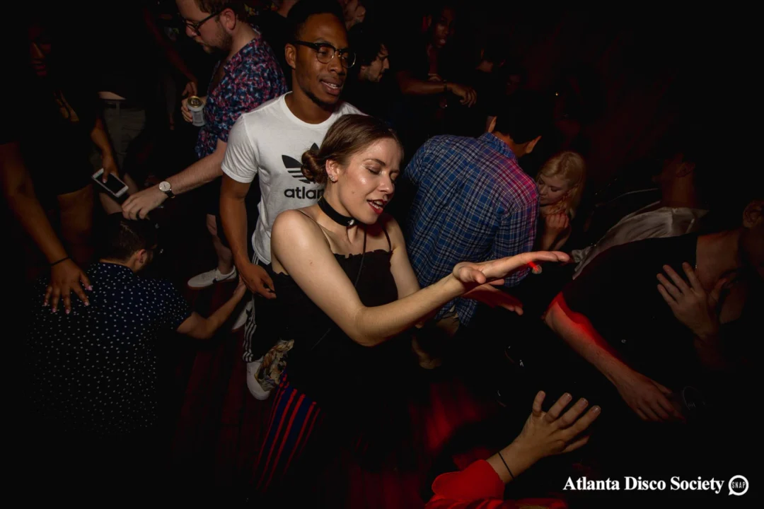 ATLANTA DISCO SOCIETY - May 26, 2018. The Basement. We danced under the chandelier and on the light up floor for the first time. Kimber was the DJ. Grace Kelly/Oh Snap was the photographer.