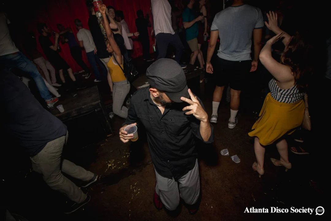 ATLANTA DISCO SOCIETY - May 26, 2018. The Basement. We danced under the chandelier and on the light up floor for the first time. Kimber was the DJ. Grace Kelly/Oh Snap was the photographer.