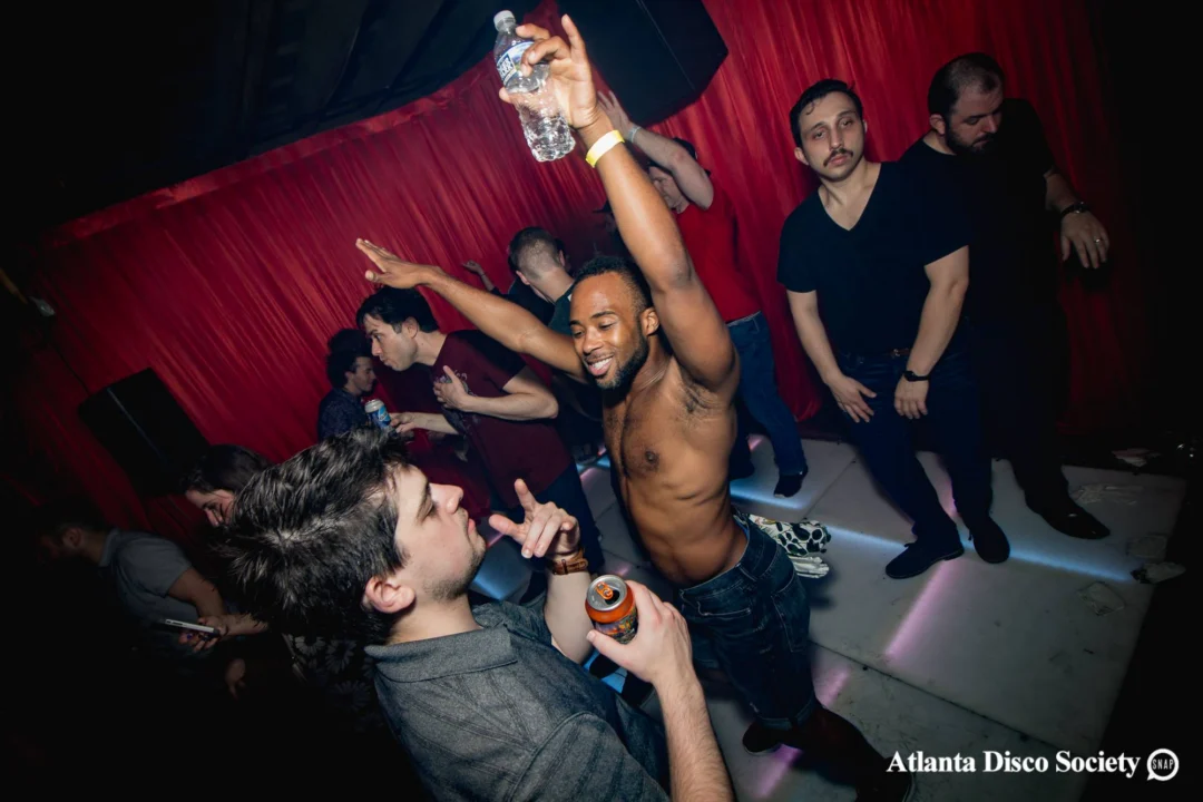 ATLANTA DISCO SOCIETY - May 26, 2018. The Basement. We danced under the chandelier and on the light up floor for the first time. Kimber was the DJ. Grace Kelly/Oh Snap was the photographer.