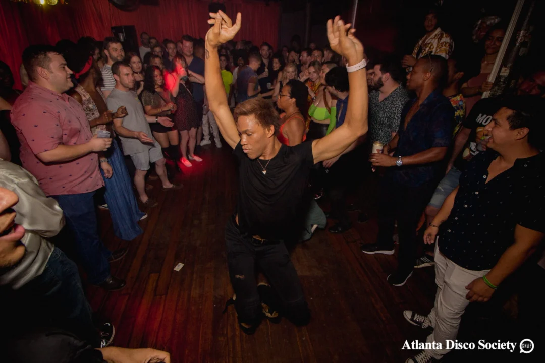 ATLANTA DISCO SOCIETY - May 26, 2018. The Basement. We danced under the chandelier and on the light up floor for the first time. Kimber was the DJ. Grace Kelly/Oh Snap was the photographer.