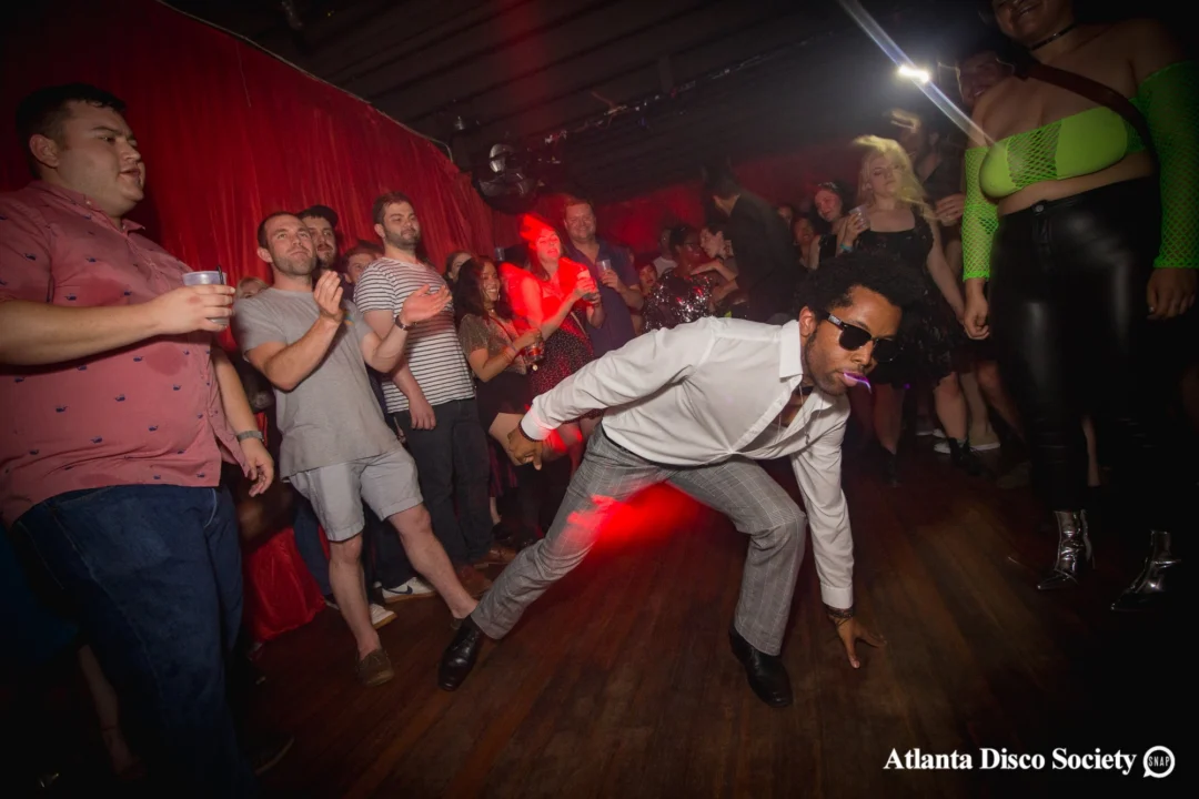 ATLANTA DISCO SOCIETY - May 26, 2018. The Basement. We danced under the chandelier and on the light up floor for the first time. Kimber was the DJ. Grace Kelly/Oh Snap was the photographer.