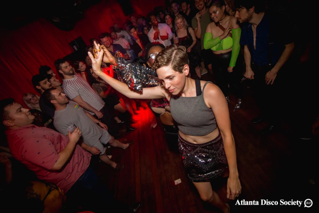ATLANTA DISCO SOCIETY - May 26, 2018. The Basement. We danced under the chandelier and on the light up floor for the first time. Kimber was the DJ. Grace Kelly/Oh Snap was the photographer.