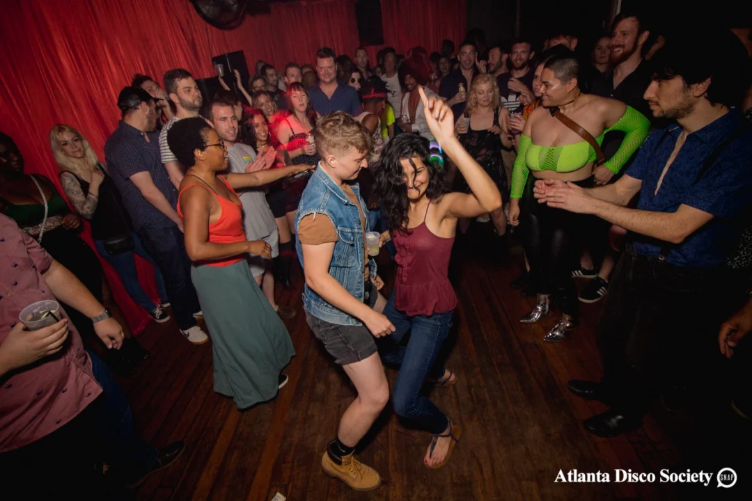 ATLANTA DISCO SOCIETY - May 26, 2018. The Basement. We danced under the chandelier and on the light up floor for the first time. Kimber was the DJ. Grace Kelly/Oh Snap was the photographer.