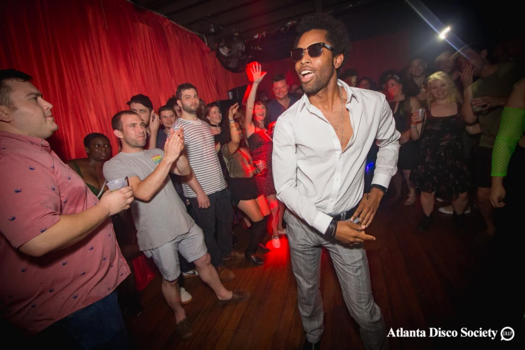 ATLANTA DISCO SOCIETY - May 26, 2018. The Basement. We danced under the chandelier and on the light up floor for the first time. Kimber was the DJ. Grace Kelly/Oh Snap was the photographer.