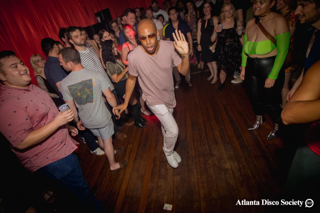 ATLANTA DISCO SOCIETY - May 26, 2018. The Basement. We danced under the chandelier and on the light up floor for the first time. Kimber was the DJ. Grace Kelly/Oh Snap was the photographer.