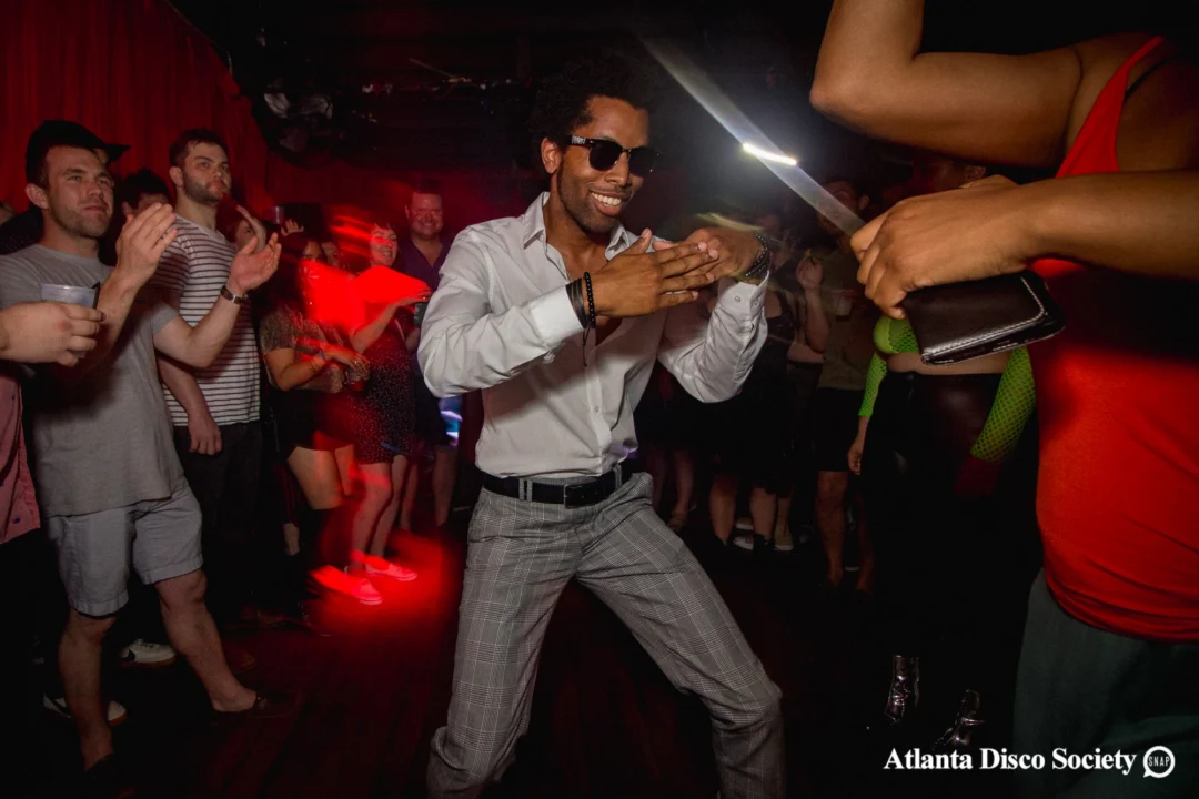 ATLANTA DISCO SOCIETY - May 26, 2018. The Basement. We danced under the chandelier and on the light up floor for the first time. Kimber was the DJ. Grace Kelly/Oh Snap was the photographer.