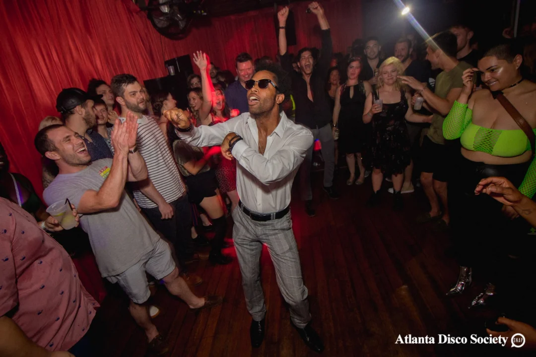 ATLANTA DISCO SOCIETY - May 26, 2018. The Basement. We danced under the chandelier and on the light up floor for the first time. Kimber was the DJ. Grace Kelly/Oh Snap was the photographer.
