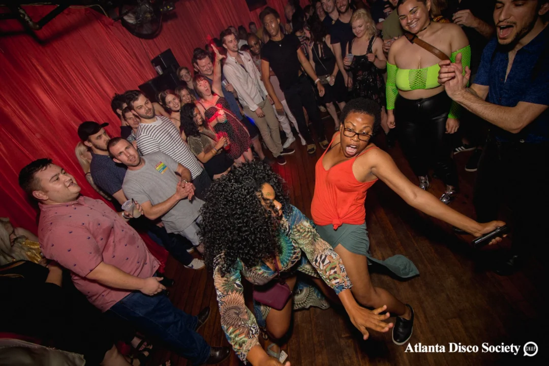 ATLANTA DISCO SOCIETY - May 26, 2018. The Basement. We danced under the chandelier and on the light up floor for the first time. Kimber was the DJ. Grace Kelly/Oh Snap was the photographer.